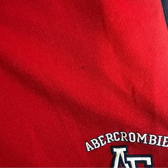Abercrombie and Fitch Gym Shorts Men’s L Basketball Red Vintage 90s Baggy - Picture 6 of 10
